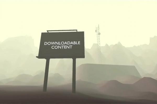 I, Cloud still from game, billboard in the desert